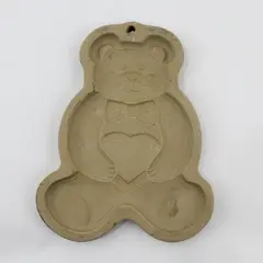 Pampered Chef Vintage Ceramic Teddy Bear Cookie Mold 1991