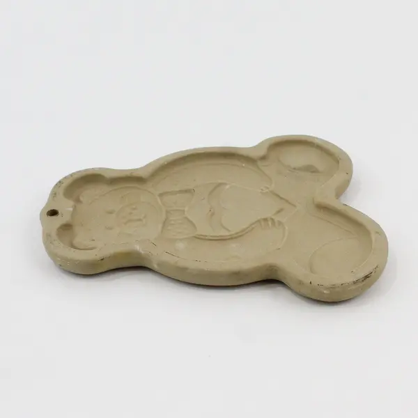 Pampered Chef Vintage Ceramic Teddy Bear Cookie Mold 1991