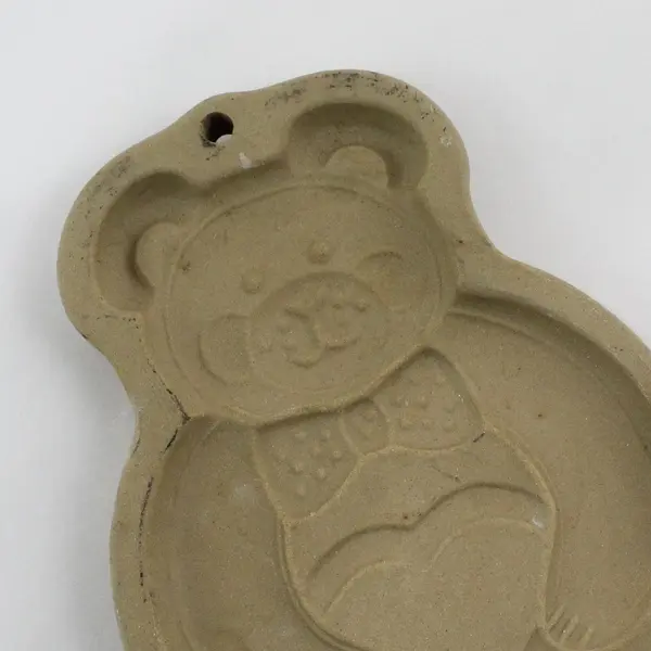 Pampered Chef Vintage Ceramic Teddy Bear Cookie Mold 1991