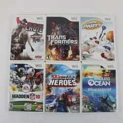 Lot of 6 Nintendo Wii Games with Cases FLAWED UNTESTED