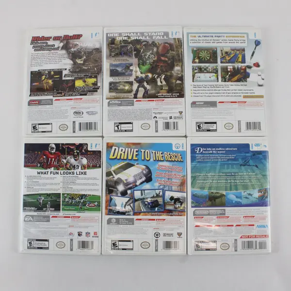 Lot of 6 Nintendo Wii Games with Cases FLAWED UNTESTED
