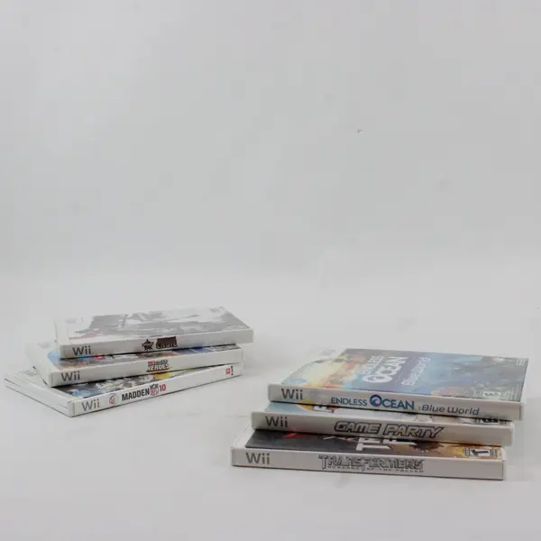 Lot of 6 Nintendo Wii Games with Cases FLAWED UNTESTED