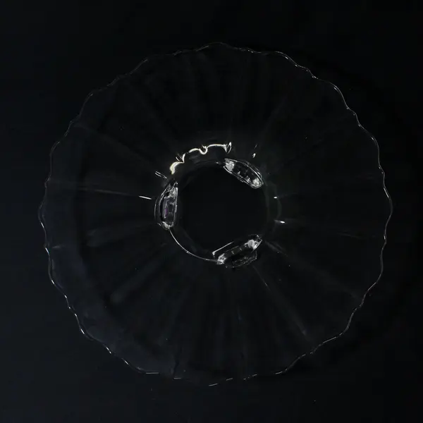 Vtg Clear Glass 14 Inch Paneled 3-Footed Cake Or Sandwich Plate Scalloped Rim