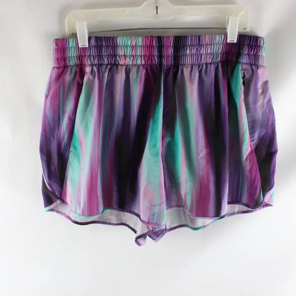 Xersion Women's XL Purple Green Running Athletic Shorts