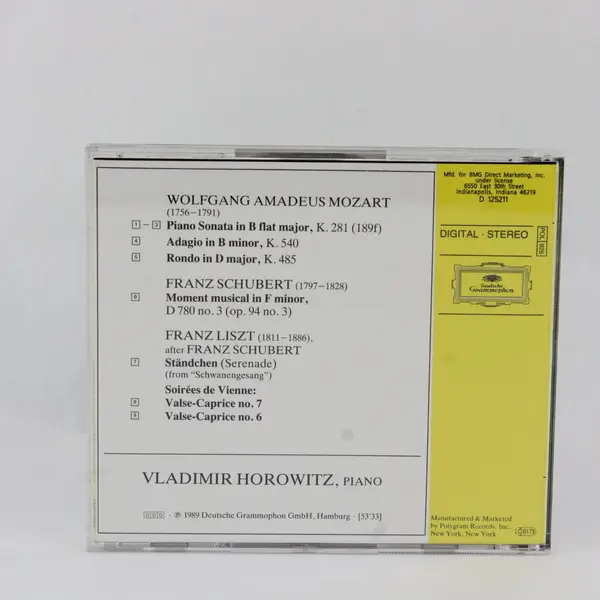 Deutsche Grammophon Horowitz at Home Numerique Digital Recording CD