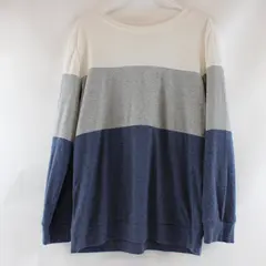 Unbranded Women's L/XL Blue/White/Gray Colorblock Sweater 