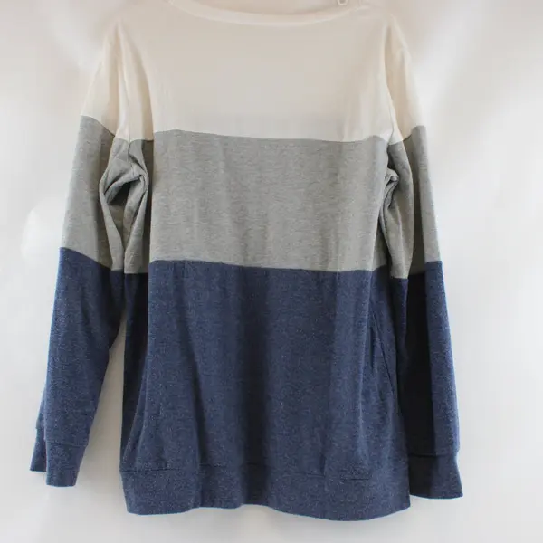 Unbranded Women's L/XL Blue/White/Gray Colorblock Sweater 