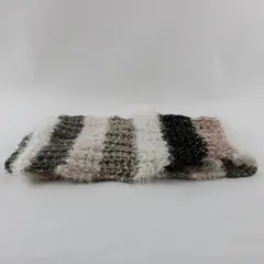 Maurices Infinity Loop Scarf Beige White Gray Black Pink Striped Metallic