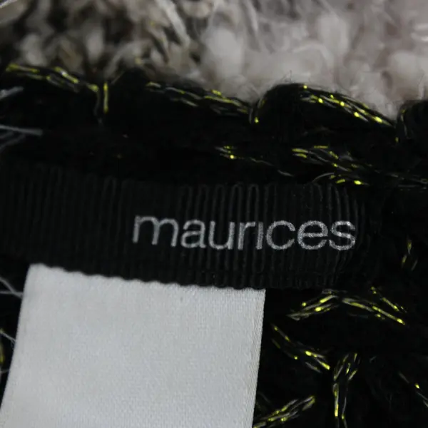 Maurices Infinity Loop Scarf Beige White Gray Black Pink Striped Metallic