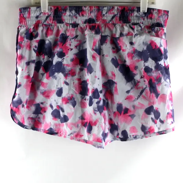 Athletic Works Women's Large 12-14 Pink Purple Splotched Running Shorts
