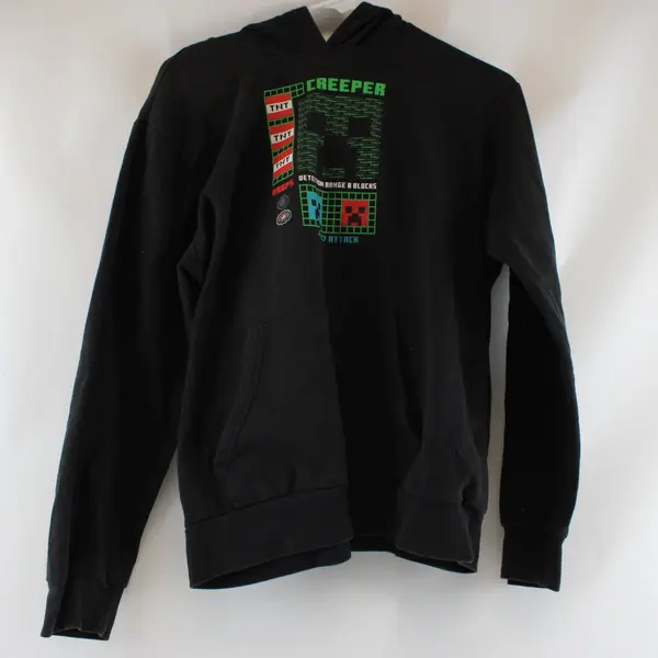 Jinx Minecraft Black Hoodie Youth Size XL Creeper Pullover Jacket