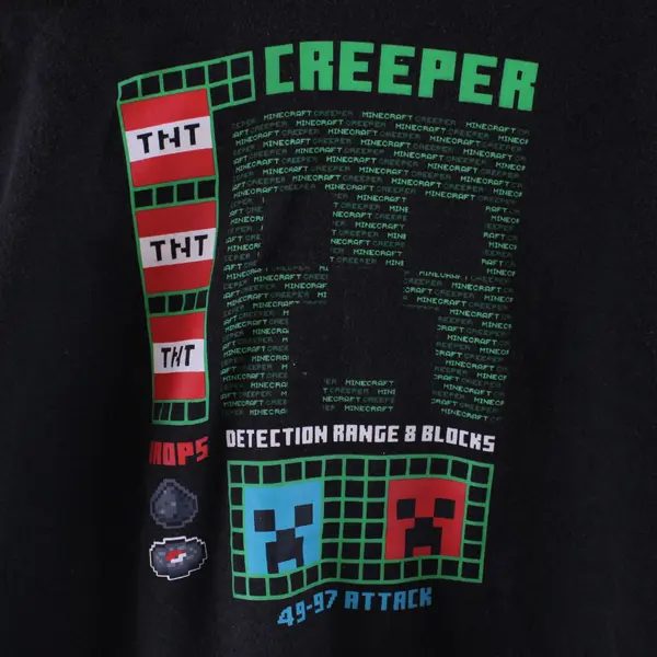 Jinx Minecraft Black Hoodie Youth Size XL Creeper Pullover Jacket