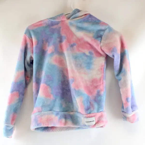 Lot of 2 Calvin Klein BCBG Girls Tie Dye Hoodie Sweatshirts S 7/8