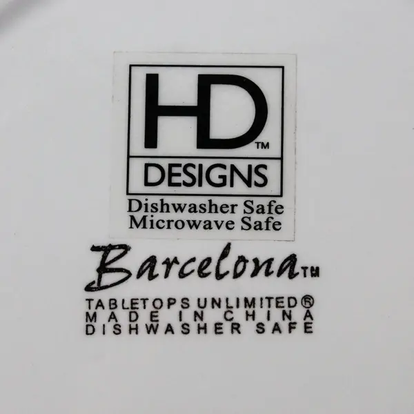  4 Tabletops Unlimited Barcelona White Round Dinner Plates By HD Designs 11"