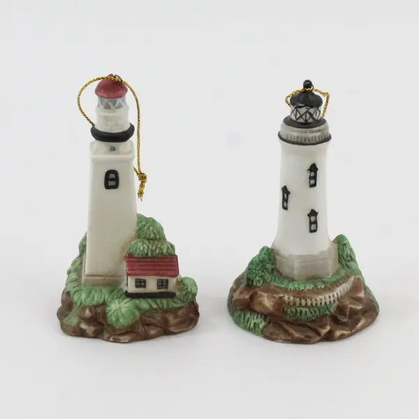 Lot of 2 Cosmos Lighthouse Ornaments Admiralty Diamond Head