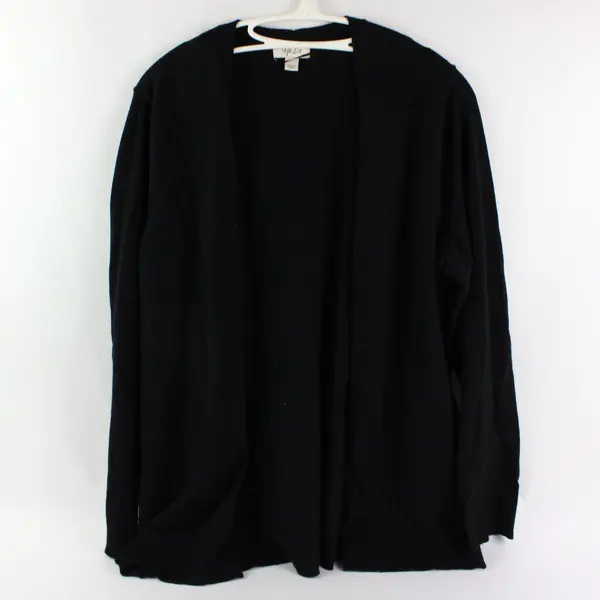 Style & Co Black Open Front Cardigan Women's Large