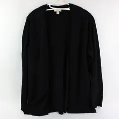 Style & Co Black Open Front Cardigan Women's Large