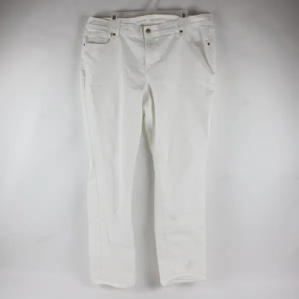 Old Navy Women's White Curvy Mid-Rise Jeans Size 16 Regular