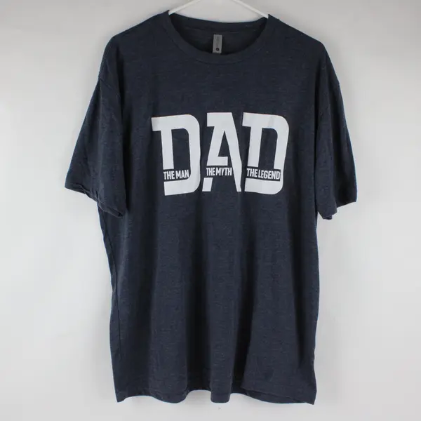 Next Level Apparel Dad Humor T-Shirt Blue Gray Men's XL