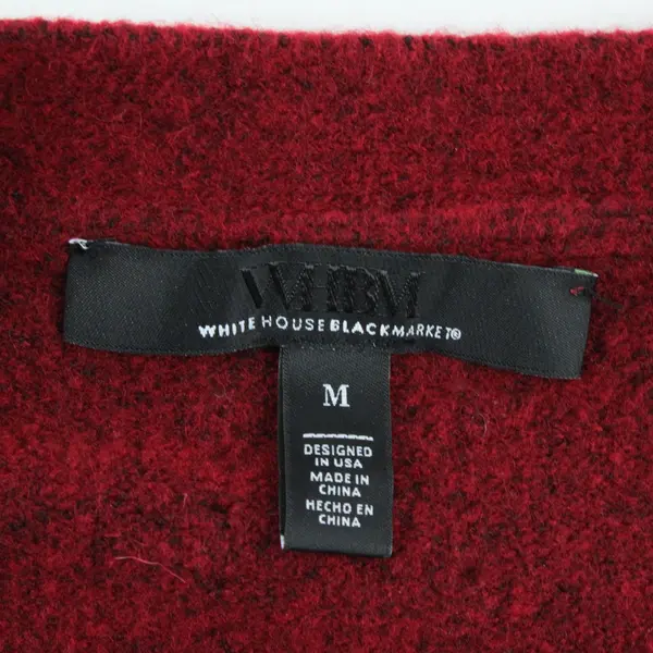 White House Black Market Red Long Sleeved Cardigan Gold Buttons Size Medium