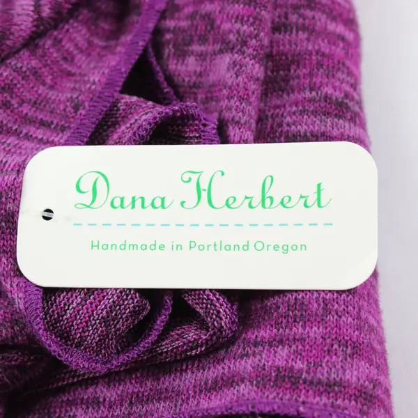 Dana Herbert Purple Poncho Shawl One Size Handmade in Portland, Oregon