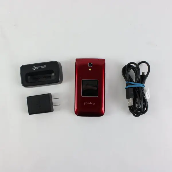 Jitterbug GreatCall Alcatel One Touch Red Easy Use Senior Cell Phone For Parts