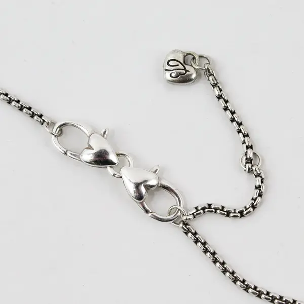 Brighton Trust Your Journey Silver Tone Crystal Tassel Convertible Necklace