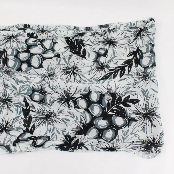Big Buddha Black/White Floral Print Infinity Scarf