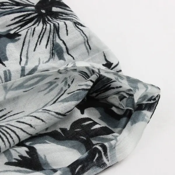 Big Buddha Black/White Floral Print Infinity Scarf