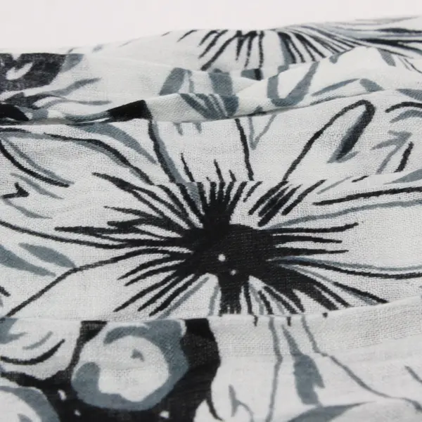 Big Buddha Black/White Floral Print Infinity Scarf