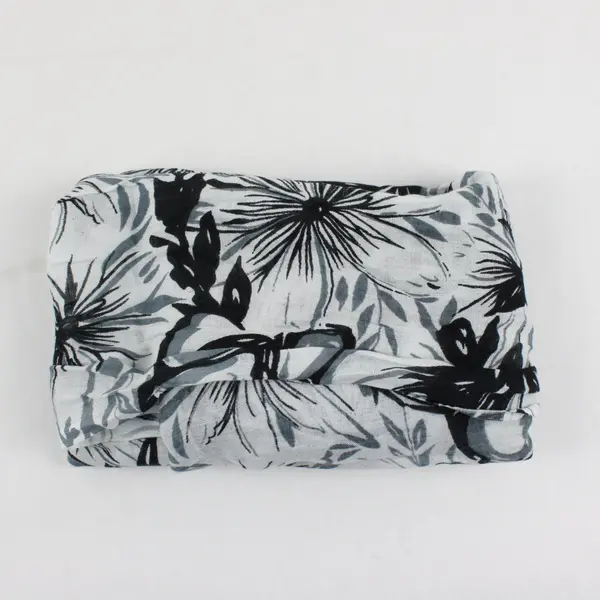 Big Buddha Black/White Floral Print Infinity Scarf