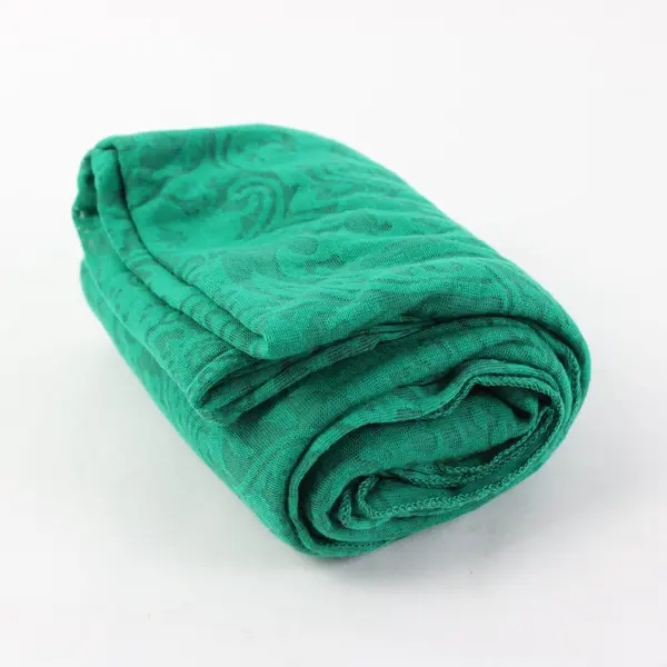 Green Sheer Infinity Scarf Paisley Print Unbranded