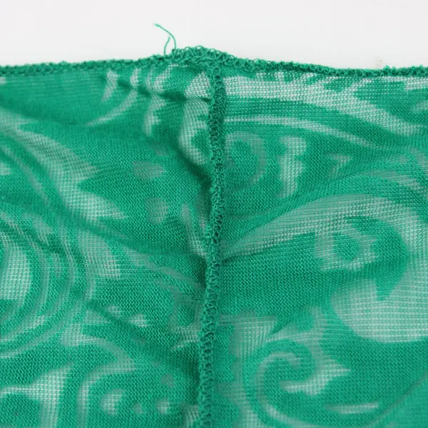 Green Sheer Infinity Scarf Paisley Print Unbranded
