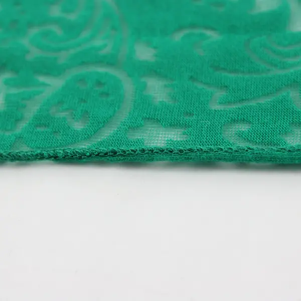 Green Sheer Infinity Scarf Paisley Print Unbranded