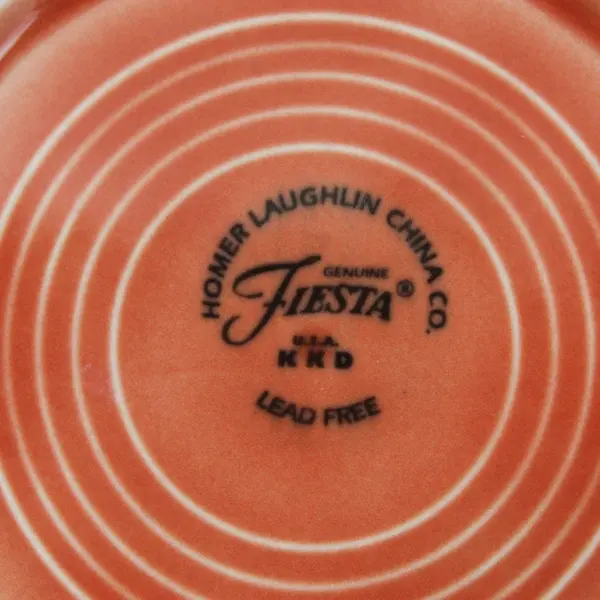 Lot of 2 Homer Laughlin Fiestaware Persimmon Dinner Plates And 1 Salad Plate