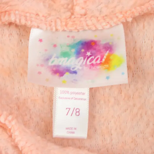 BMagical by Btween Girls Peach Sequin Fox Pullover Hoodie Size 7/8