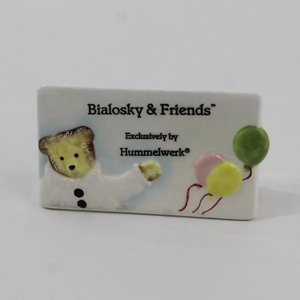 Vintage 1984 Hummelwerk Bialosky & Friends Dealer Sign 5in
