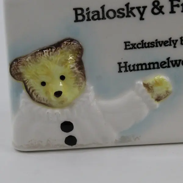 Vintage 1984 Hummelwerk Bialosky & Friends Dealer Sign 5in