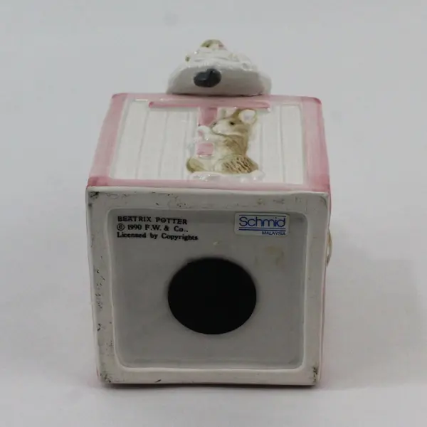 Vintage 1990 Schmid Beatrix Potter Porcelain Coin Bank 5.5in