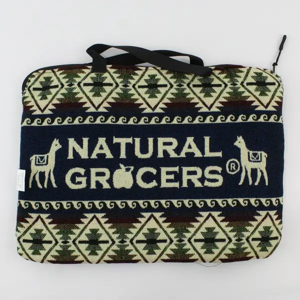 Natural Grocers Aztec Pattern Tote Bag Zippered Travel Reusable
