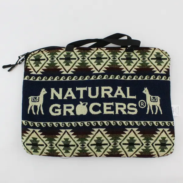Natural Grocers Aztec Pattern Tote Bag Zippered Travel Reusable