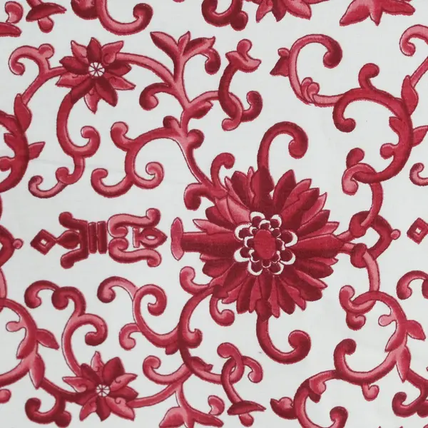 Ralph Lauren Porcelain Rosette Standard/Queen Pillowcase Red White Chinoiserie