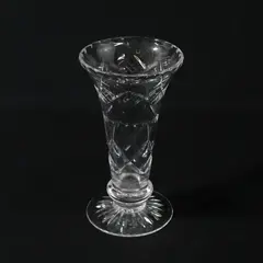Stuart Crystal England Trumpet Diamond Footed Bud Vase