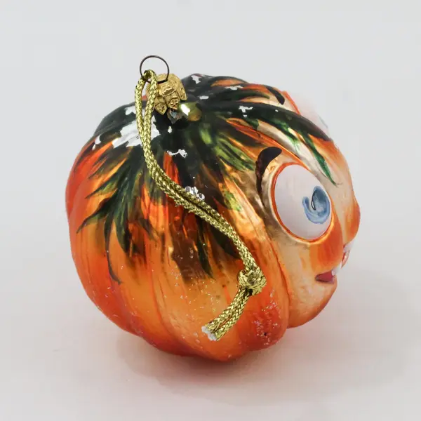 Junior Jack Blown Glass Jack-O'-Lantern Halloween Ornament by Christopher Radko
