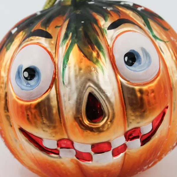 Junior Jack Blown Glass Jack-O'-Lantern Halloween Ornament by Christopher Radko