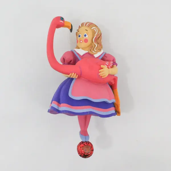 Department 56 1993 Alice in Wonderland Flamingo Ornament 7 Inch