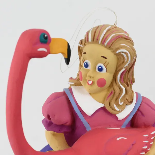 Department 56 1993 Alice in Wonderland Flamingo Ornament 7 Inch