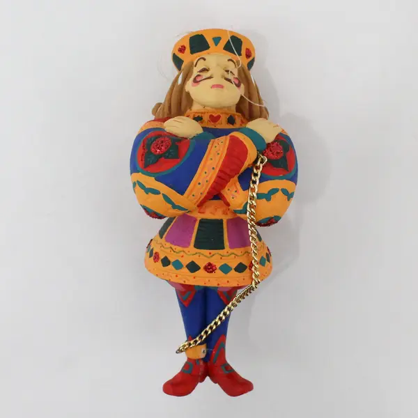 VTG Dept 56 1993 Alice in Wonderland Knave of Hearts X-Mas Ornament 7" Tall