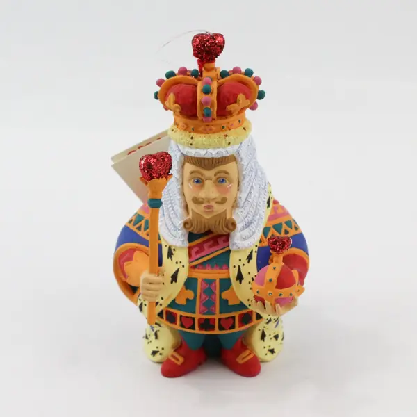 Vintage Dept 56 1993 Alice in Wonderland King of Hearts X-Mas Ornament 7.5" Tall