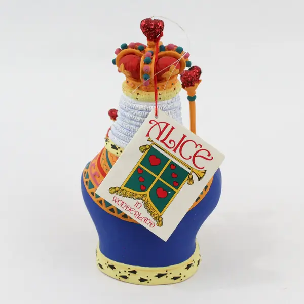 Vintage Dept 56 1993 Alice in Wonderland King of Hearts X-Mas Ornament 7.5" Tall